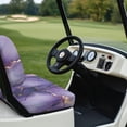 thumbnail image 4 of Aplkyhs Purple Marble Print Golf Cart Seat Covers Club Car Elastic Golf Cart Seat Covers Front Seat A Perfect Balance of Warmth in Winter and Cooling in Summer Designed for Golf Lover Gold Purple, 4 of 7