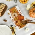 thumbnail image 4 of SM-XLHN Blue Stripes Polka Dot Pumpkin Fall Kitchen Towels Dish Towels, 18x26 Inch Farmhouse Maple Leaves Autumn Decoration Hand Towels Set of 4, 4 of 6