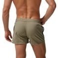 thumbnail image 4 of Mens Swim Shorts Summer Beach Trunks Solid Khaki S, 4 of 8