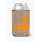thumbnail image 1 of Abrazadera aislante para bebidas de lata o botella de arpillera de serpiente y naranja, 1 of 1