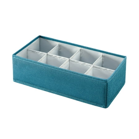 Clearance! Hewann Folding Storage Bag Linen 8 Lattice Finishing Box Underwear Storage Box - Washable Foldable Organizer for Socks  Bras  and Underwear - for Dressers and Closets
