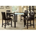 thumbnail image 2 of Set of 2 Brown Soft Faux Leather Upholstered Counter Height Stools High Chairs, 2 of 2