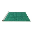 thumbnail image 2 of Ahgly Company Machine Washable Indoor Round Oriental Turquoise Blue Industrial Area Rugs, 5' Round, 2 of 4