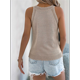 thumbnail image 4 of Camisetas de Tirantes de Crochet de Verano para Mujer 2025, Suéter Informal de Cuello Redondo, Holgado, Sin Mangas, Color Caqui, Talla L, 4 of 7