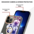 thumbnail image 2 of ELEHOLD Clear Case for iPhone 15 Pro Max,Flower Floral Pattern, Slim Thin Anti-Yellowing Flexible Shockproof Case with Ring Holder Stand,Purple Flower, 2 of 4