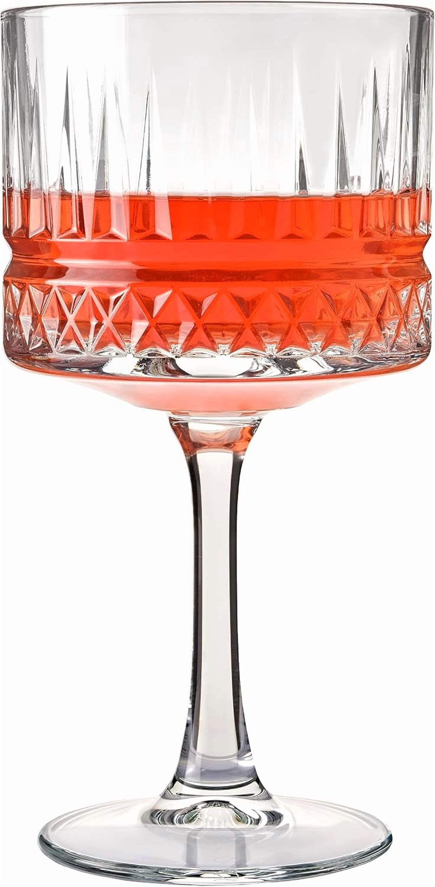 Vintage Coupe Glasses Set Of 4 - Exclusive Champagne, Cocktail, Martini, Wine Glasses - Long Stem Glassware - 8.8 oz - Perfect for Parties, Gifts, Housewarming, Weddings,Aniversary