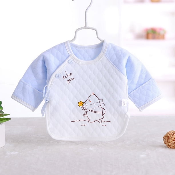 A principios de otoño, el bebé se acurrucó en la espalda, la camisa y la ropa de monje, ropa para recién nacidos de 0 a 3 meses con ropa interior, ropa cálida hasta la mitad de la espalda.