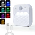 thumbnail image 2 of Luz LED con Sensor de Movimiento, Lámpara de Pared Magnética Recargable por USB, 7 Colores RGB., 2 of 5