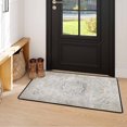thumbnail image 4 of Washable Vintage Kitchen Mat 31"x20" Non Slip Soft Plush Low Profile Kitchen Rug, Distressed Medallion Oriental Style Sink Mat for Laundry Room Bedroom Office, 4 of 6