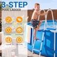 thumbnail image 5 of Ktaxon 3-Step 43" Steel Above Ground Pool Ladder, Heavy Duty Non-Slip, White Frame & Blue Steps, 5 of 8