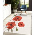 thumbnail image 4 of Floral Decorative Rug, Poppy Flowers Vivid Petals Buds Pastoral Purity Mother Earth Nature Design, Quality Carpet for Bedroom Dorm and Living Room, 6 Sizes, Burnt Sienna, by Ambesonne, 4 of 4
