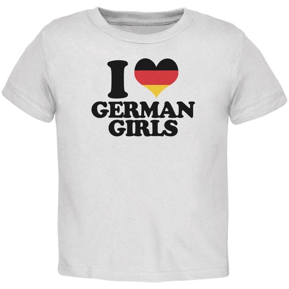Oktoberfest I Heart German Girls White Toddler T-Shirt - 3T