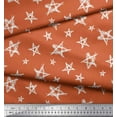 thumbnail image 3 of Soimoi Orange Cotton Poplin Fabric Stars Star Printed Craft Fabric by the Yard 58 Inch Wide, 3 of 3