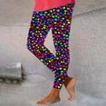 thumbnail image 2 of Feancey Womens Holiday Leggings Fancy Heart Print Workout Tights Buttery Soft Stretchy High Waist Yoga Pants Ankle Length Casual Slim Fit Pants Multicolor M, 2 of 7