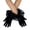 Black, variant on Ruffle Lace Cuffs Gloves Velvet Short Gloves for Wedding Event Party Accessories