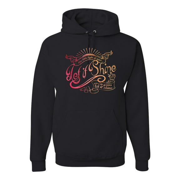 Classic This Little Light of Mine Inspirational/Christian Unisex Graphic Hoodie Sweatshirt, Black, Small