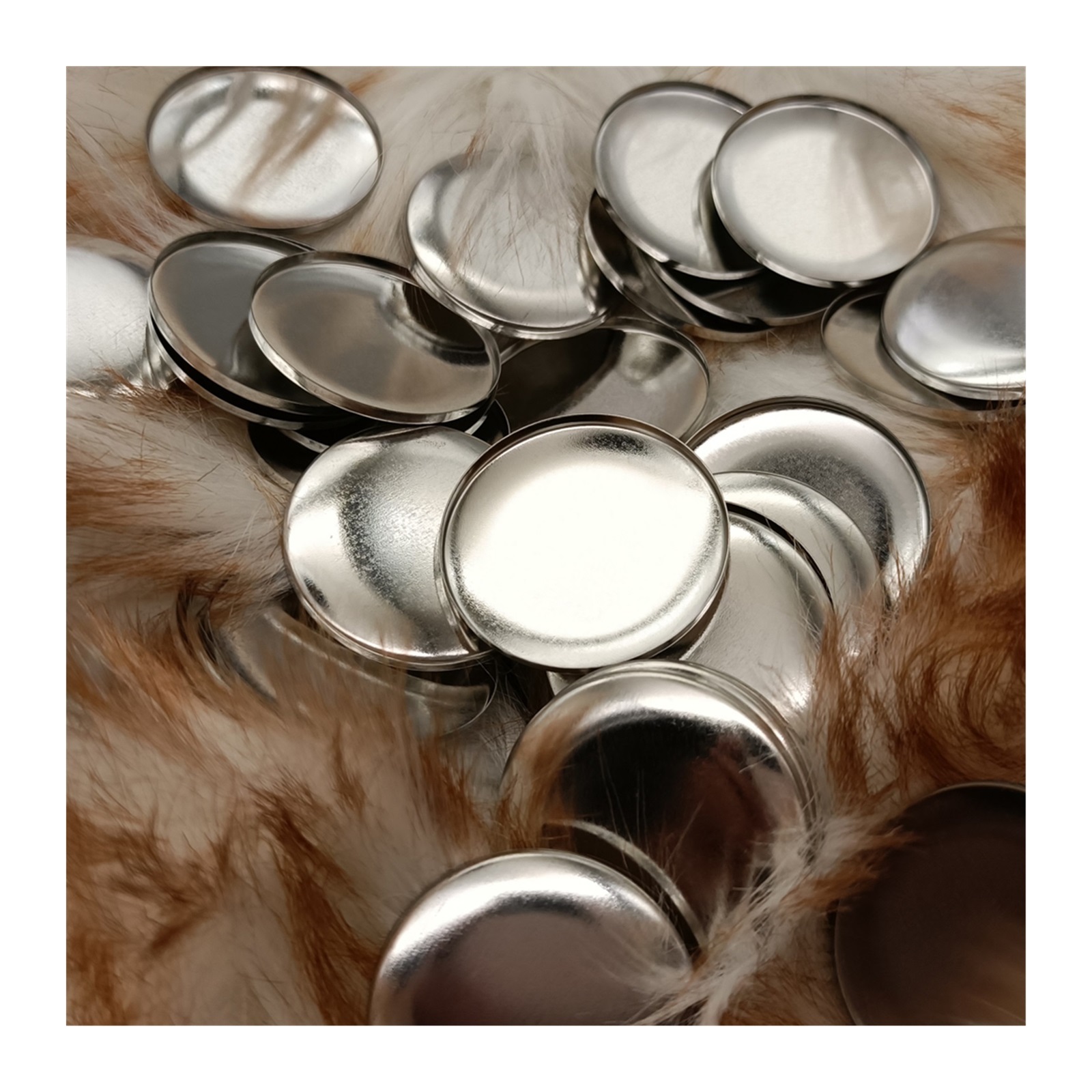 32mm Button Parts DIY Arts Crafts Maker Plastic Blank Pin Bads Consumables 50/100/200pcs/stes