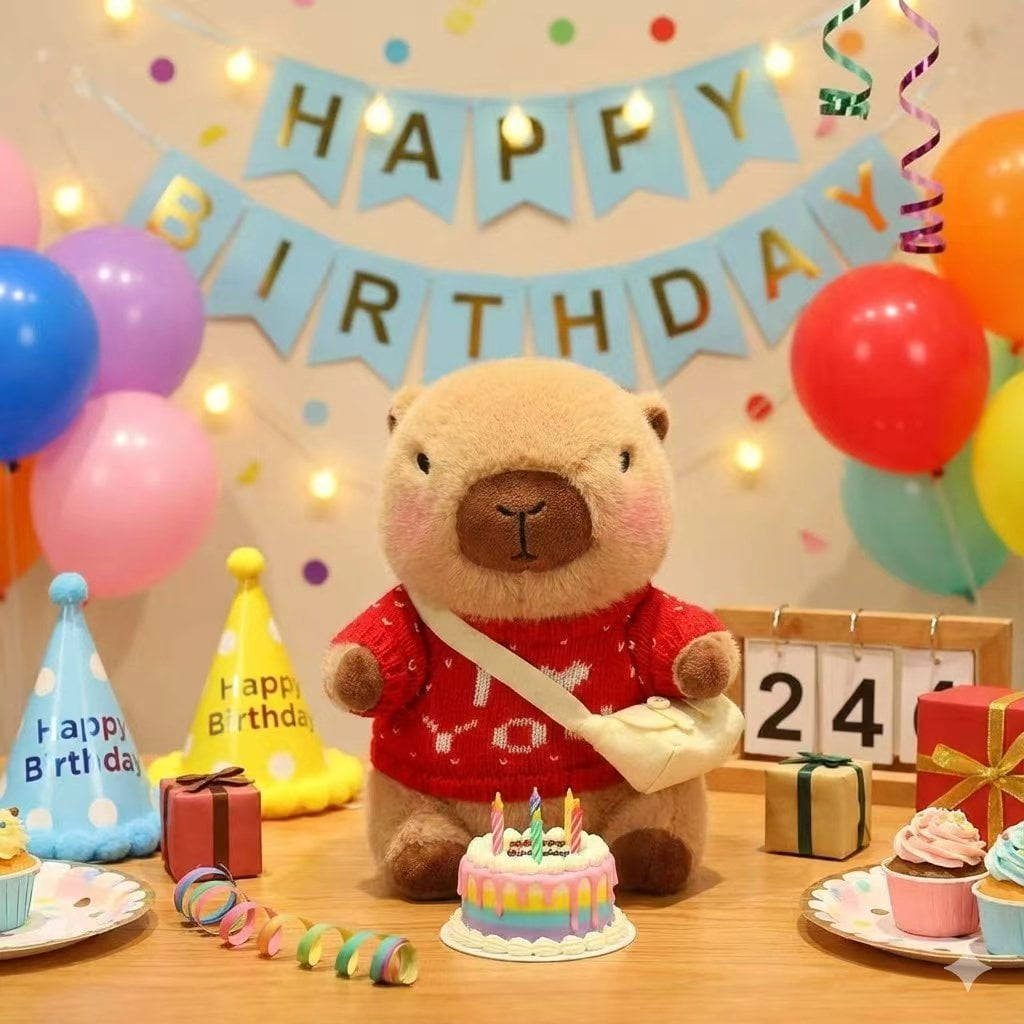 Capybara Plush with  Clothes & Accessories, Dress Up Capybara Stuffed Animal plush toys , 10.2 in Cute Plushies for Girl/Boy Birthday or Christmas Gift
