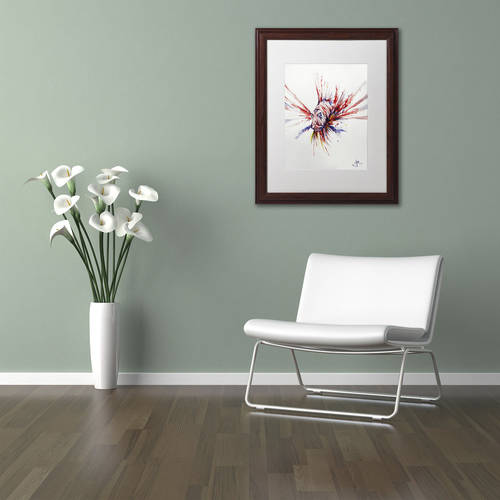 Trademark Fine Art 'Pterois' Canvas Art by Marc Allante, White Matte, Wood Frame