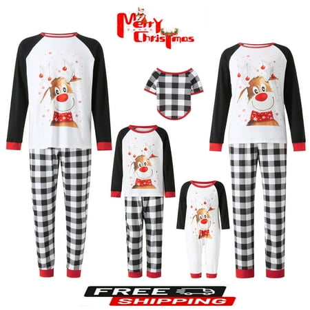 

Christmas Family Matching Pajamas Women Jammies Men Clothes Sleepwear Long Sleeve Pjs