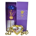 thumbnail image 1 of Valentines Day Flowers Artificial Valentine Day Christmas Creative Gift 24K Plated Gold Rose Artificial Flower Gold Roses Artificial Flowers, 1 of 9