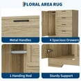 thumbnail image 2 of Armoire Garde-Robe Placard de 43,3 Po H avec 4 Tiroirs et Tringle, Commode Multifonction en Bois à 4 Tiroirs avec Placard de Rangement, Armoires de Rangement pour Vêtements pour Chambre, 2 of 8