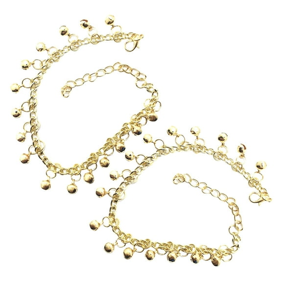 2 Pcs Bell Anklet Lady Bracelet Women Anklets Jewelry Women Ankle Bracelet Bell Foot Chain Miss