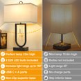 thumbnail image 6 of NATYSWAN  24'' Table Lamps Set of 2 with USB C+A Ports, 3-Way Dimmable Tall Modern Lamps for Night Stands, Contemporary Lamp for Living Room Home Office, Pull Chain Switch&2 LED Bulbs Included, 6 of 10