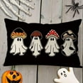 thumbnail image 2 of Halloween Pillow Covers 12x20 Inch Halloween Ghosts Mushroom Decor Pillowcase Black Holiday Farmhouse Throw Pillows Indoor Outdoor Couch Cushion Case for Home Sofa Decorations, 2 of 6