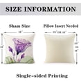thumbnail image 6 of Decorative Floral Flower Pillow Covers 18 x 18, Blue Pink Purple Green Yellow Decor Flower Throw Pillow Covers Set of 4 Linen Cushion Case for Living Room Couch Sofa Patio Outdoor Home Decor, 6 of 6
