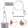 thumbnail image 4 of 5/64 x Stainless Steel Cable Rope Loop Heavy Duty Bicycle Lock Hook Flexible Security Cable Lock and Chain for Luggage Hanging Light Plant Picture Stainless Steel, 4 of 5