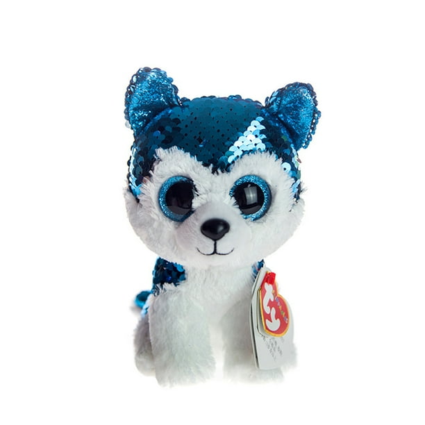 Muñeco de peluche con forma de husky con forma de espangled, 20 cm, en algodón y felpa