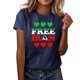 thumbnail image 3 of Tops de Cuello Alto para las Mujeres Amante Impreso Camiseta de Manga Corta, Uso Diario Casual, 95% Poliéster 5% Spandex, Tops de Cuello Redondo para las Mujeres, 3 of 5