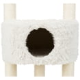 thumbnail image 4 of TRIXIE Baza Plush & Jute 52" Cat Tower Scratching Posts Condo Perch Hammock Cat Toy, Cream, 4 of 9