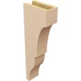 thumbnail image 5 of 4"W x 8"D x 24"H Thin Asheboro Rough Cedar Woodgrain TimberThane Corbel, Primed Tan, 5 of 6