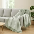 thumbnail image 3 of I -FAMILY Chenille Honeycomb Knit Throw Blanket, Reversible Cozy Decorative Blanket, Lightweight Soft Warmth, 3 of 3