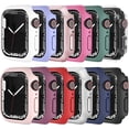 thumbnail image 1 of 12 Pack Case Compatible with Apple Watch Bumper 45mm Series 7, Series 8 [NO Screen Protector], Full Matte Hard PC Bumper Case Protective Cover Frame Compatible for iWatch 45mm Accessories, 1 of 5