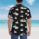 thumbnail image 4 of Fotbe Swan And Dragonflies Camisa Hawaiana para Hombre Unisex – Camisa Casual de Verano con Botones de Manga Corta de Algodón y Lino,Large, 4 of 7