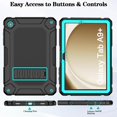 thumbnail image 5 of BMOUO Case for Samsung Galaxy Tab A11+ Plus 11" 2026 / Tab A9+ Plus 11 Inch 2023, Heavy Duty Shockproof Protective Case Cover with Kickstand , Black+Blue, 5 of 5