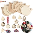 thumbnail image 2 of Spencer Christmas Wooden Ornaments, 40 PCS Christmas Crafts 4 Style Natural Wood Slices for Kids Christmas Ornaments DIY Crafts, 2 of 9
