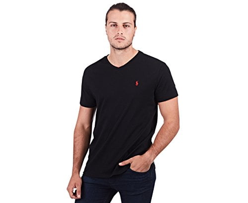 polo black v neck t shirts