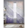 thumbnail image 2 of Purple Coastal Wave Sheer Curtains 108 Inch Length 2 Panels Set, Semi Transparent Voile Rod Pocket Curtains for Living Dining Room Bedroom Drapes Summer Modern Ocean Beach, 2 of 6