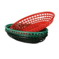 thumbnail image 2 of 6pcs Plastic Ellipse Basket Bread Basket French Fries Snacks Container for Home Kitchen (Assorted Color), 2 of 6