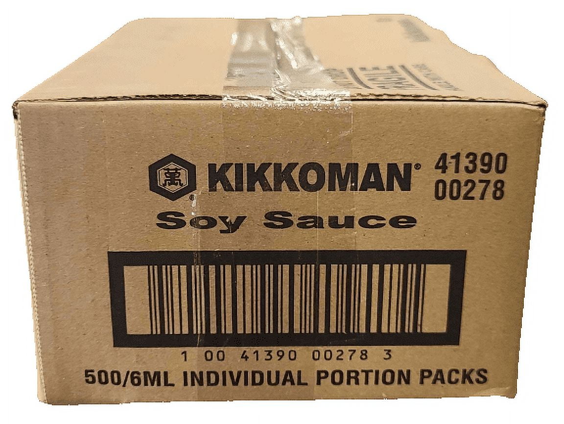 500 PACKS : Kikkoman Soy Sauce, 6 Milliliter -- 500 per case.