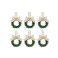 thumbnail image 1 of Light up Wreath Christmas Outdoor Light up Wreath Outdoor Front Door Wreath Christmas Springtime Wreath Wreath Form 6PCS Christmas Kitchen Cabinet Wreaths With Ribbon Mini Christmas Wreath Small, 1 of 3