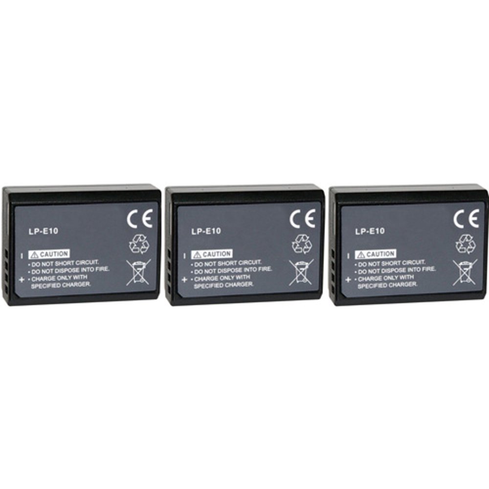 Replacement Battery for Canon LPE10 (3Pack)