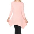 thumbnail image 3 of White Mark Women's Solid Color Tunic Top, 3 of 5