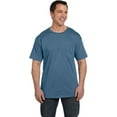 thumbnail image 2 of Hanes Mens Beefy-T Pocket T-Shirt (Pack of 2) 2 Denim Blue, 2 of 6