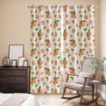 thumbnail image 3 of Kitchen Curtains 84 Inch Length 2 Panels, Summer Peach Grommets Window Treatment Curtain, Tropical Fruit Rustic Flowers Watercolor Thermal Curtains Drapes for Living Room/Bathroom, 3 of 9