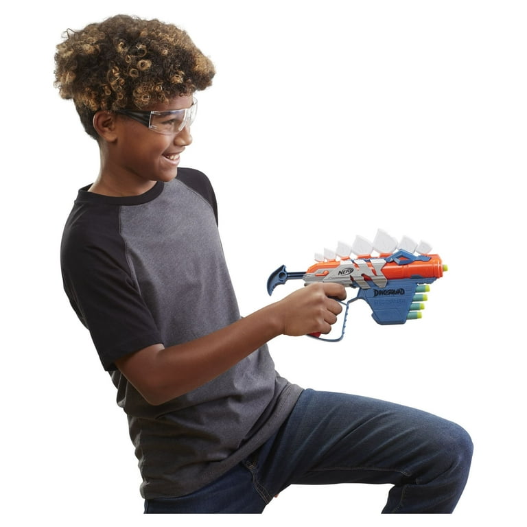  Nerf DinoSquad Stego-Smash Dart Blaster, 5 Nerf Elite Darts,  Kids Outdoor Toys, Dinosaur Toys for 8 Year Old Boys and Girls and Up,  Stegosaurus Dinosaur Design : Toys & Games
